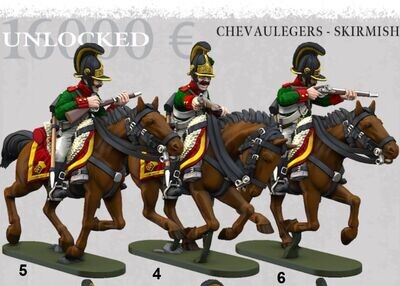 Austrian Cavalry - Chevaulegers Skirmish -16K (pack 3 units)