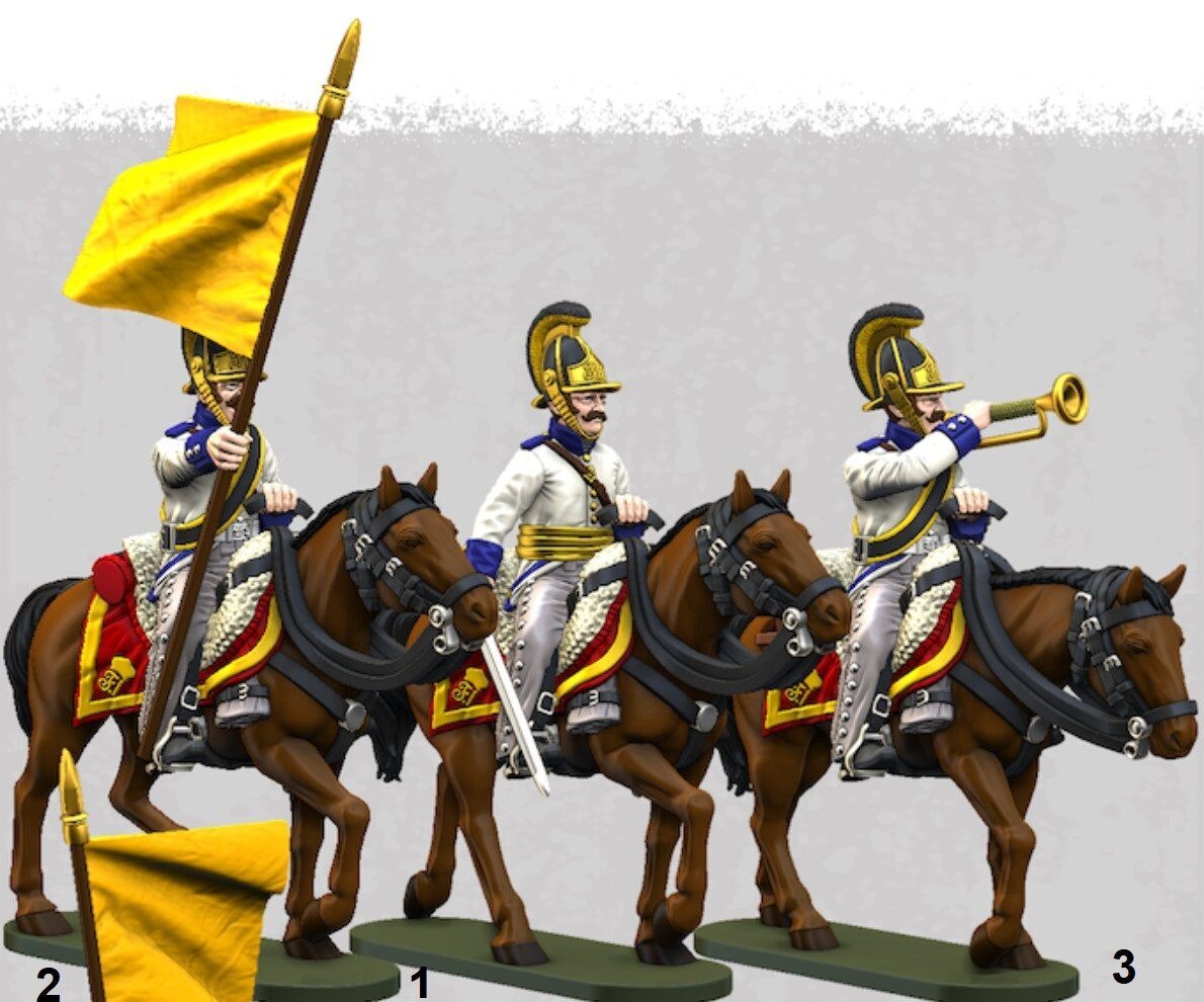 Austrian Cavalry  - Dragoons Command Group (pack 3 units)