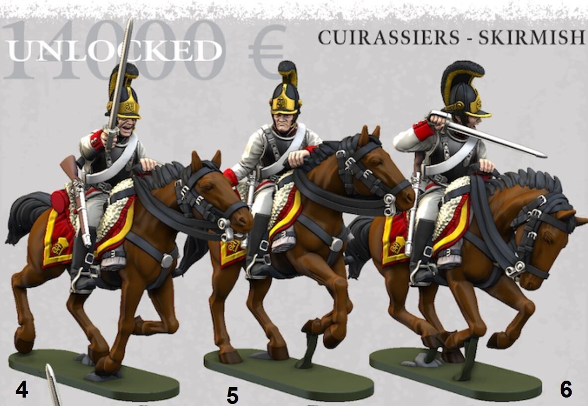 Austrian Cavalry  - Cuirassiers Skirmish -14K (pack 3 units)