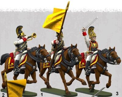 Austrian Cavalry - Cuirassiers Command Group (pack 3 units)