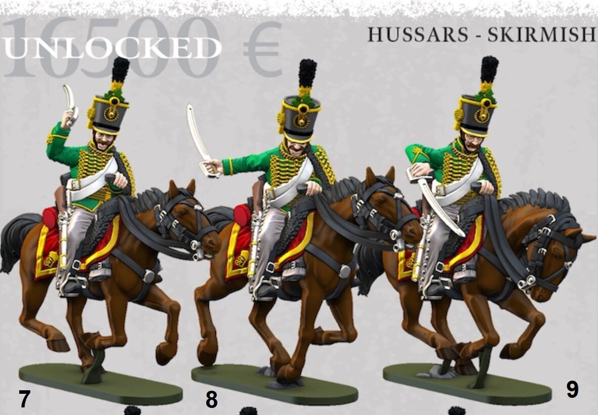 Austrian Cavalry  - Hussars Skirmish -16.5K (pack 3 units)