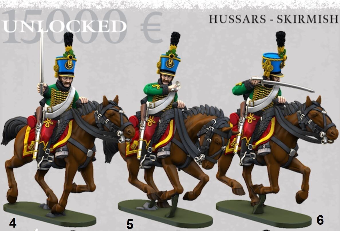 Austrian Cavalry  - Hussars Skirmish -15K (pack 3 units)