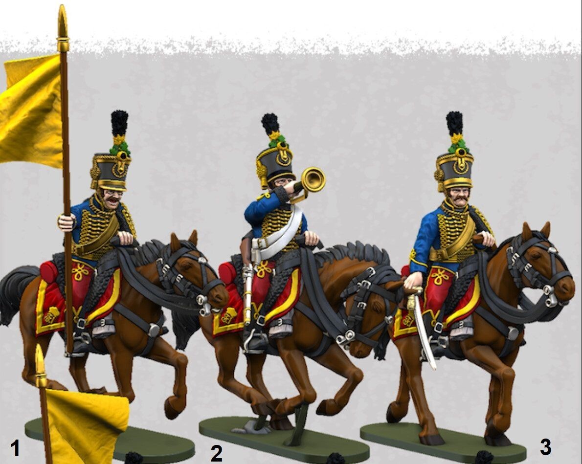 Austrian Cavalry  - Hussars Command Group (pack 3 units)