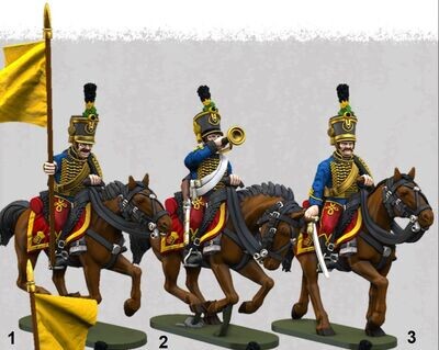 Austrian Cavalry - Hussars Command Group (pack 3 units)