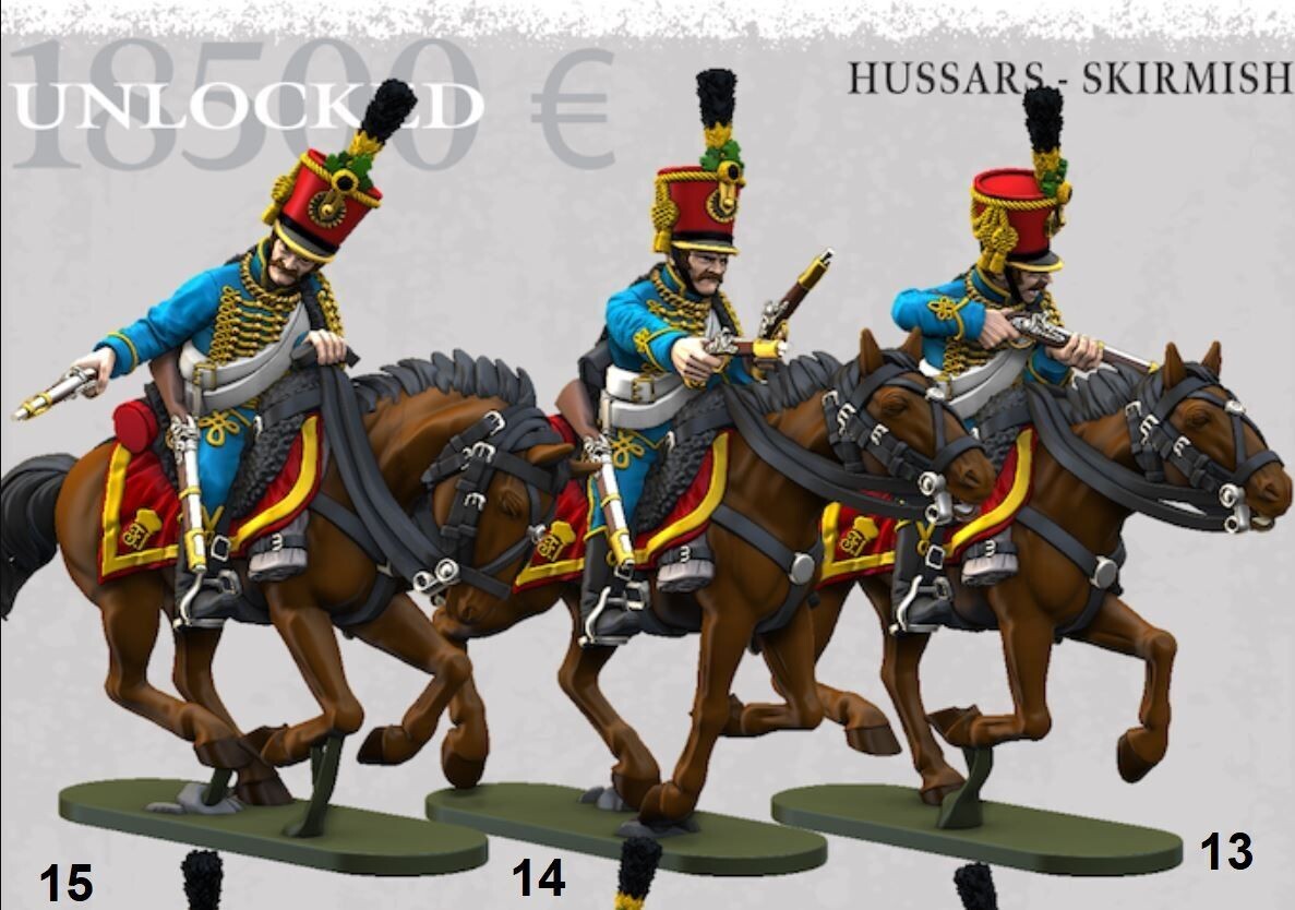 Austrian Cavalry  - Hussars Skirmish -18.5K (pack 3 units)