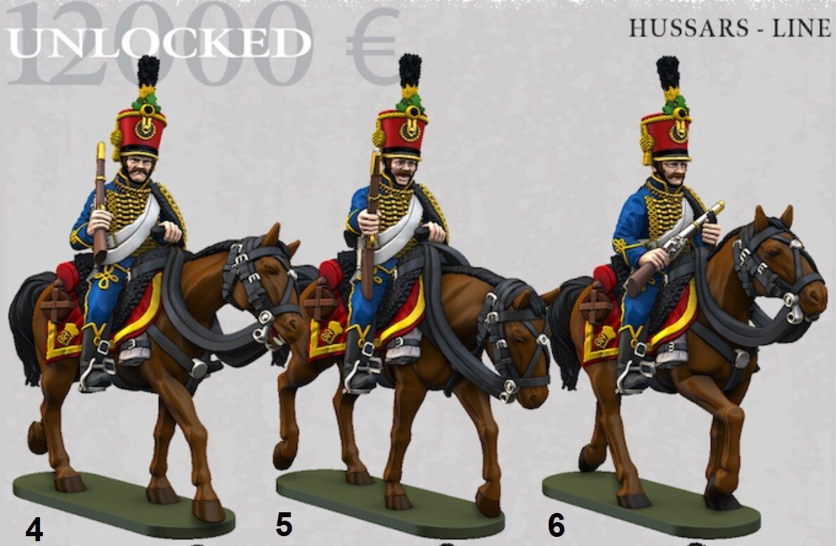 Austrian Cavalry  - Hussars Line-12K (pack 3 units)