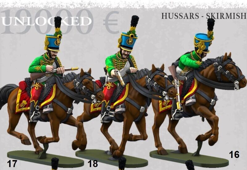 Austrian Cavalry  - Hussars Skirmish -19K (pack 3 units)