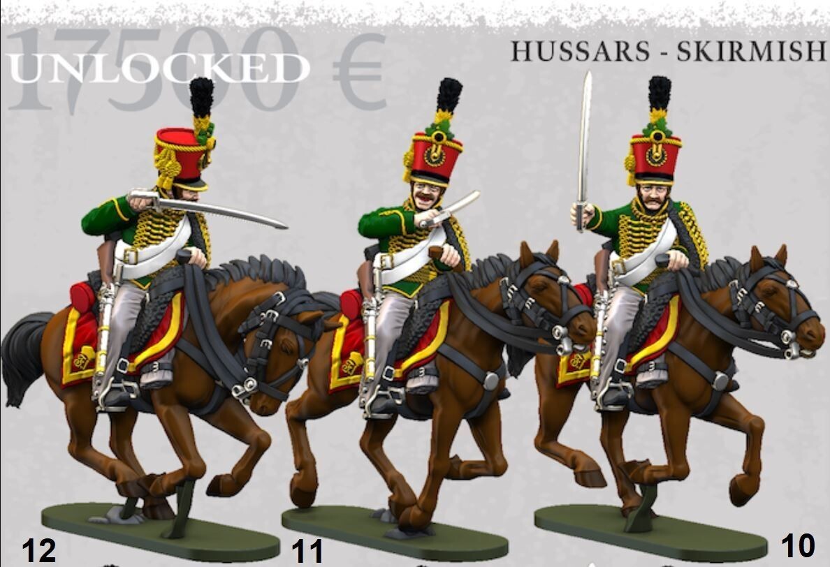 Austrian Cavalry  - Hussars Skirmish -17.5K (pack 3 units)