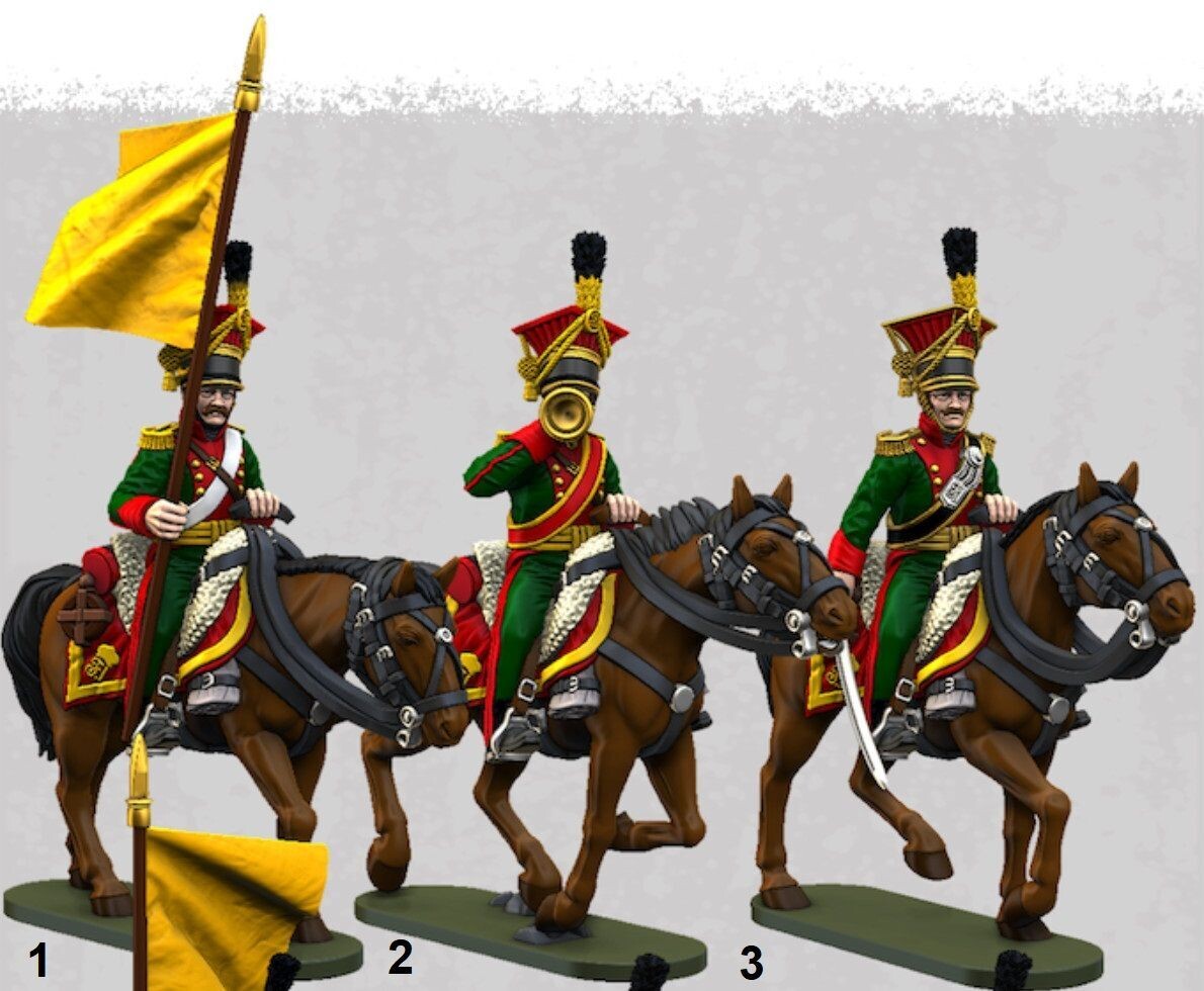 Austrian Cavalry  - Uhlans Command Group (pack 3 units)