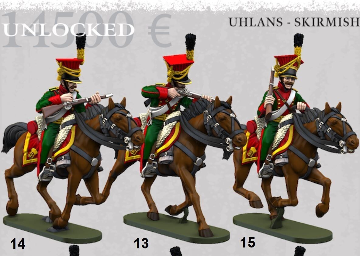 Austrian Cavalry  - Uhlans Skirmish -14.5K  (pack 3 units)