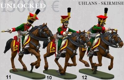 Austrian Cavalry  - Uhlans Skirmish -13K  (pack 3 units)
