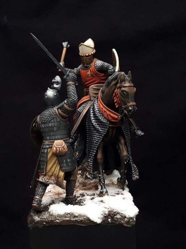 Battle Lake Peipus 1242 - Bishop of Dorpat vs Rus noble warrior