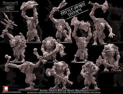 Stone Trolls Battle-Ready regiment - 10 Units