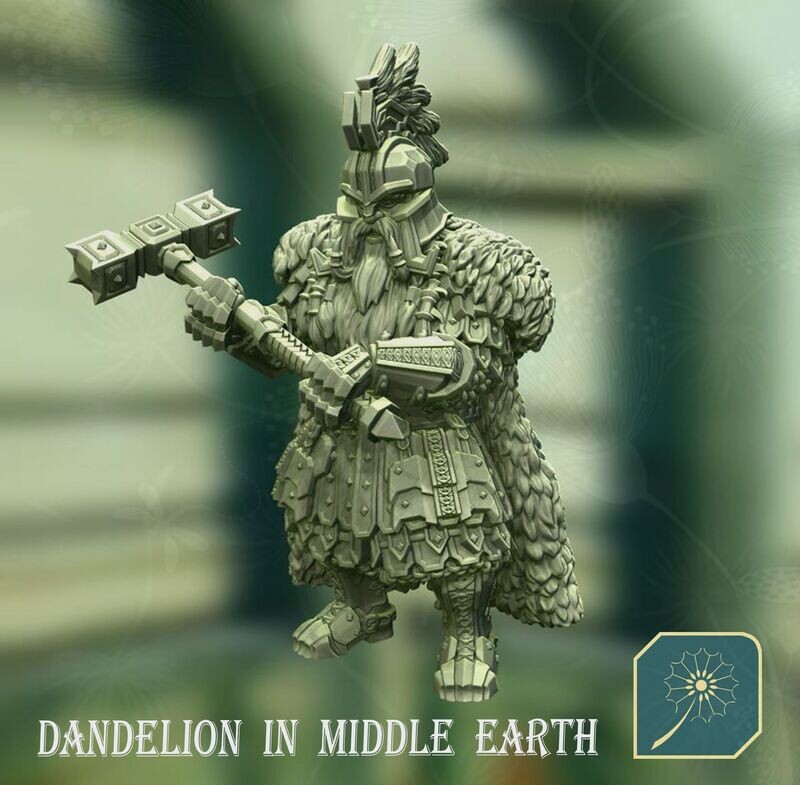 Dwarf of Metal Mountain King on foot  -(Commanding Stance)