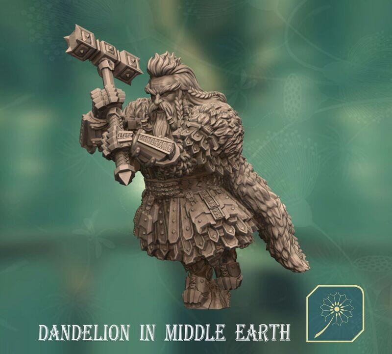 Dwarf of Metal Mountain King on foot -(Fighting Stance)