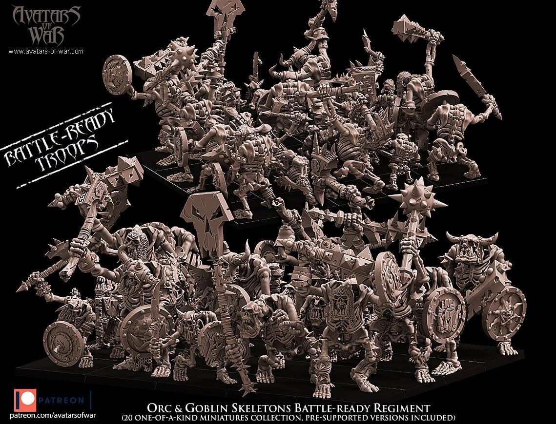 Orc & Goblin Skeletons Battle-Ready regiment