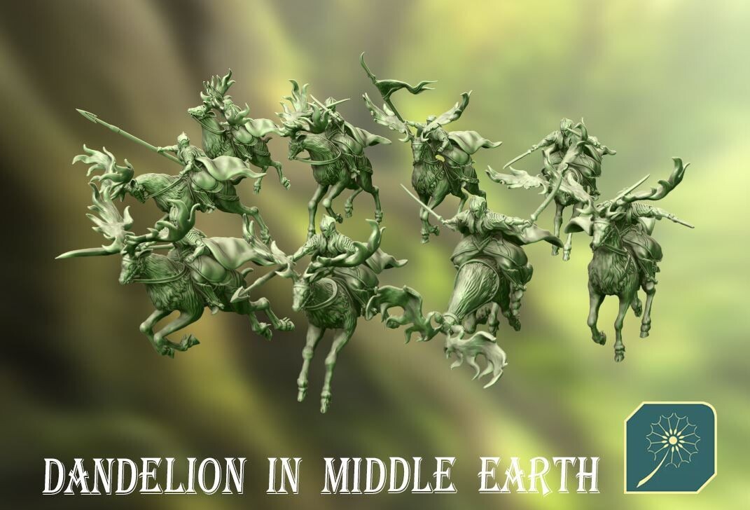 Elves of Dark Forest - On Elk (pak 3 units)
