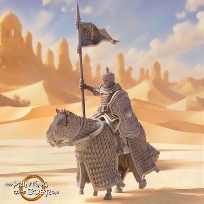 Easterner Banner Bearer foot and mounted - "Chapter 36 - Sands of the East - Vol. 1"