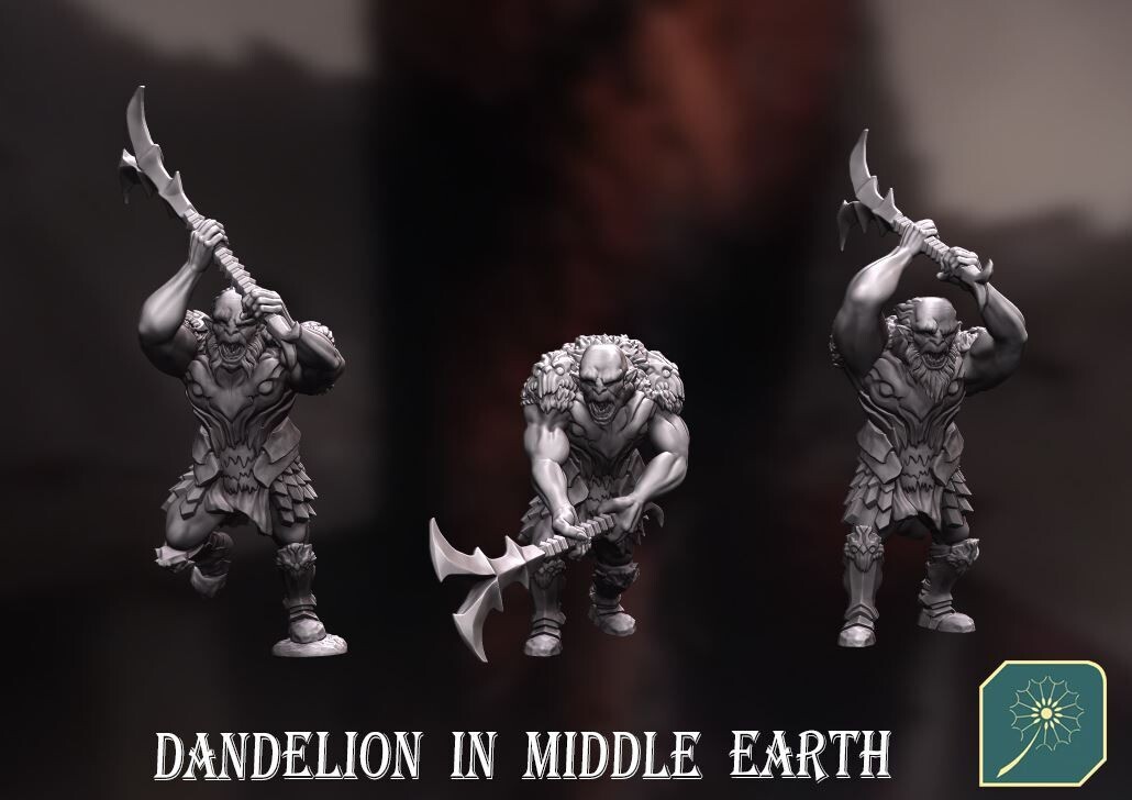 Northern Mountain 05 Mighty Orc - Sword or Big Axe (pack 3 units)
