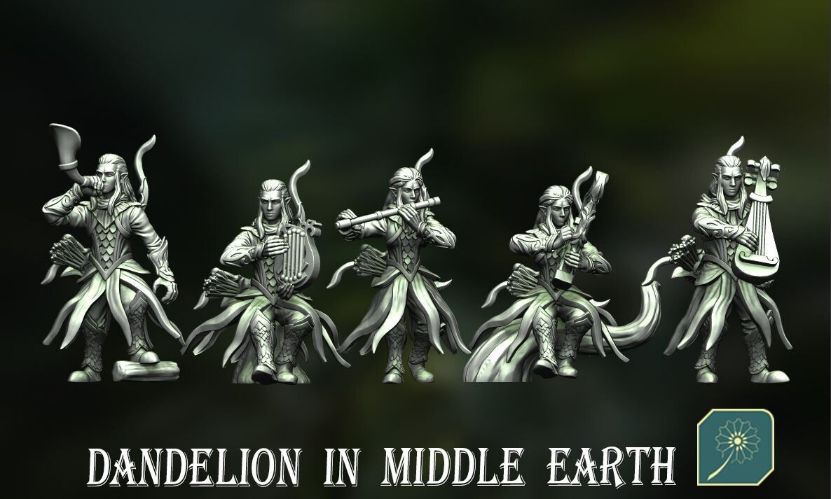 Elves of Dark Forest -Wood Elf Bard (pack 5 units)