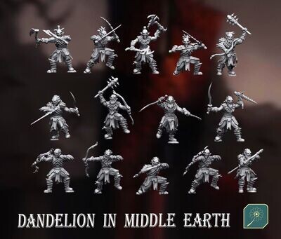 Northern Mountain 08a Orc Hunters ( Bows & 2 Weapons) (pack 8 units)
