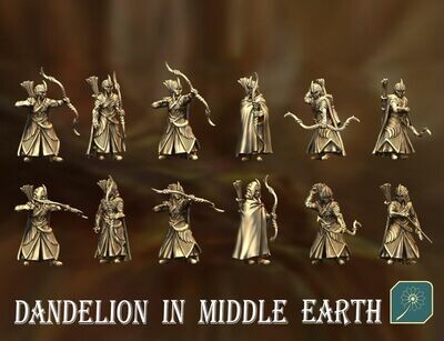 Golden Wood Elf Footmen - Bowmen (pak 6 units)