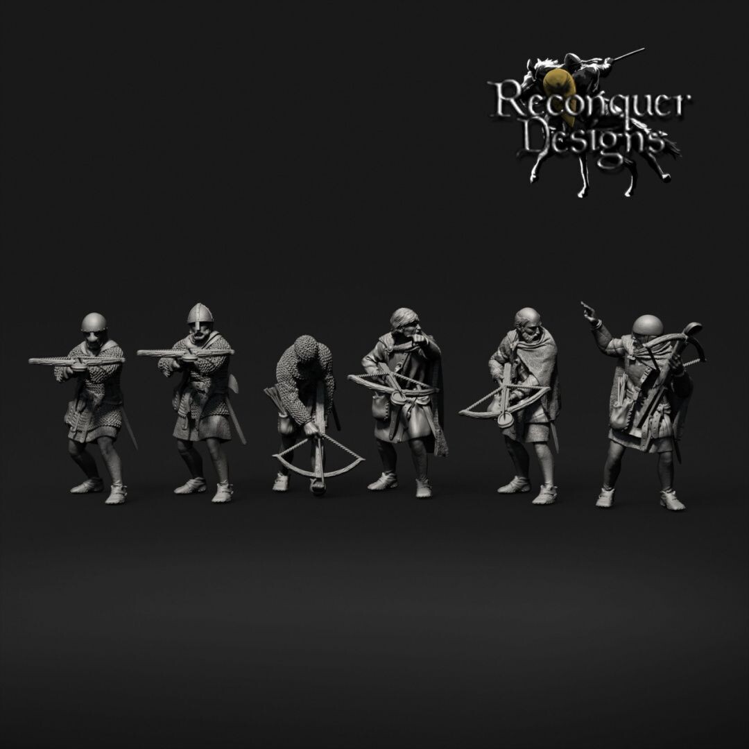 12-13th century Crossbowmen - pack 6 units