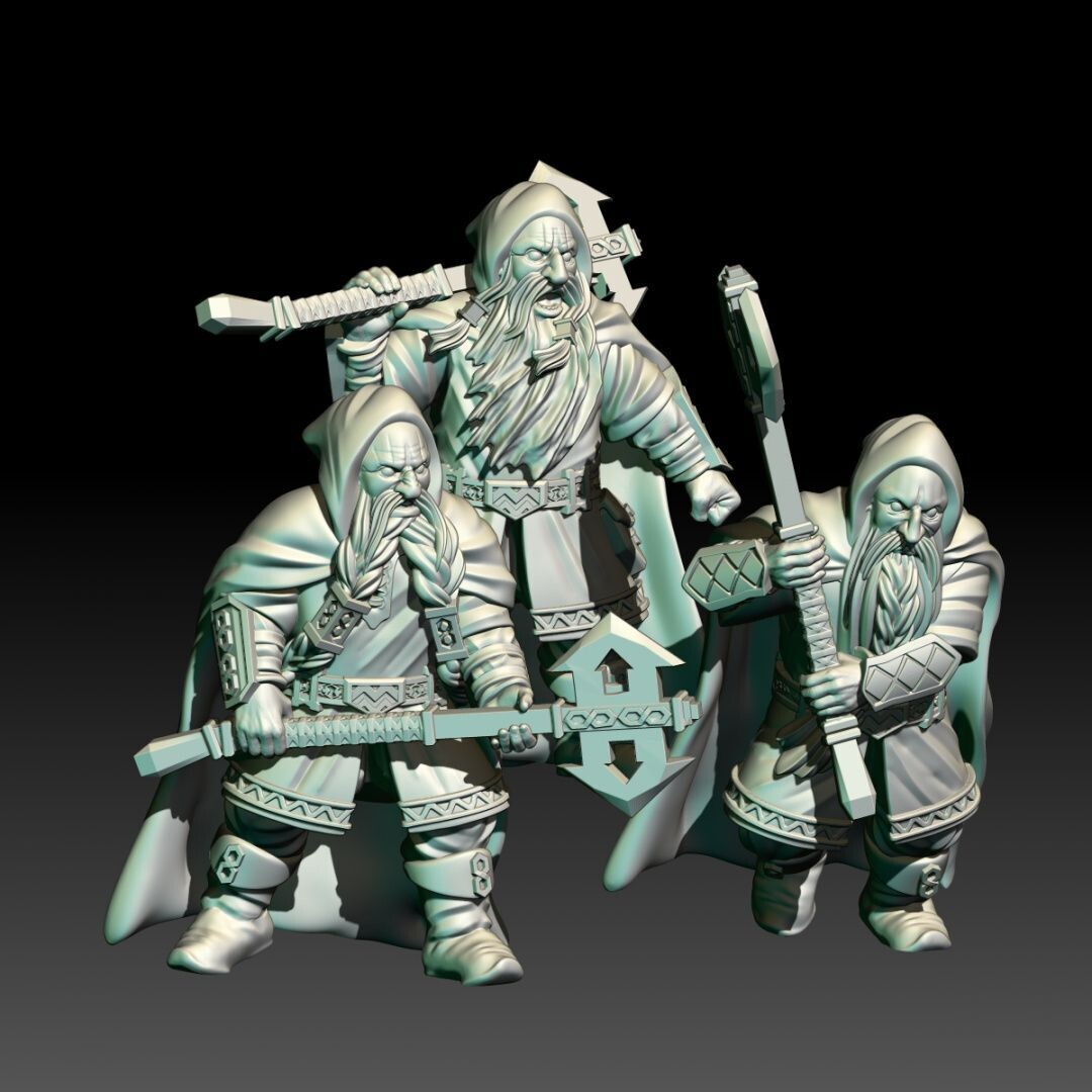 Dwarven Rangers 2_handed (Pack 3 units)