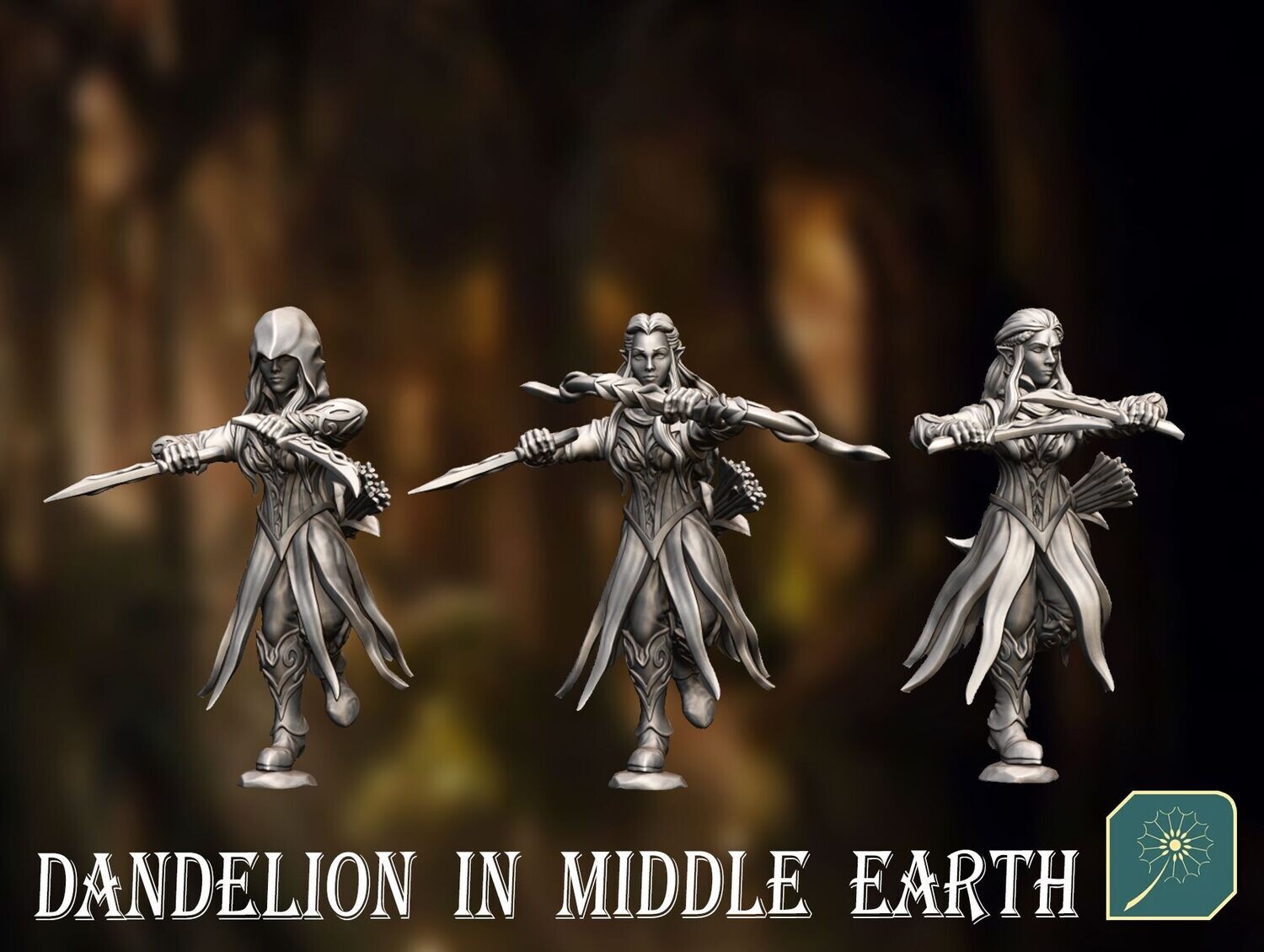 Dark Forest Elves - Wood Elf Captain (stand on tree)