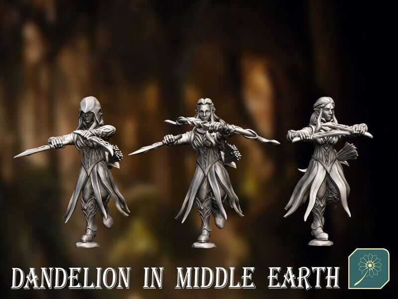 Dark Forest Elves - Wood Elf Captain (stand on tree)