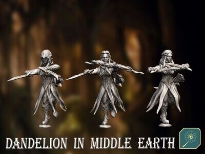 Dark Forest Elves - Wood Elf Captain (stand on tree)