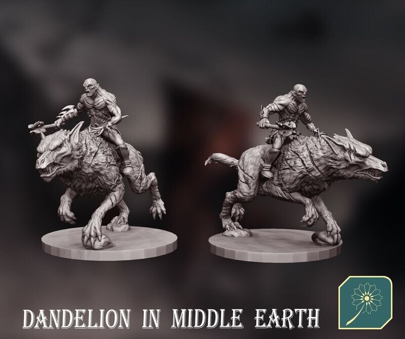 Northern Mountain Orc Warlord - "The Dirty" - mounted (unarmored version)