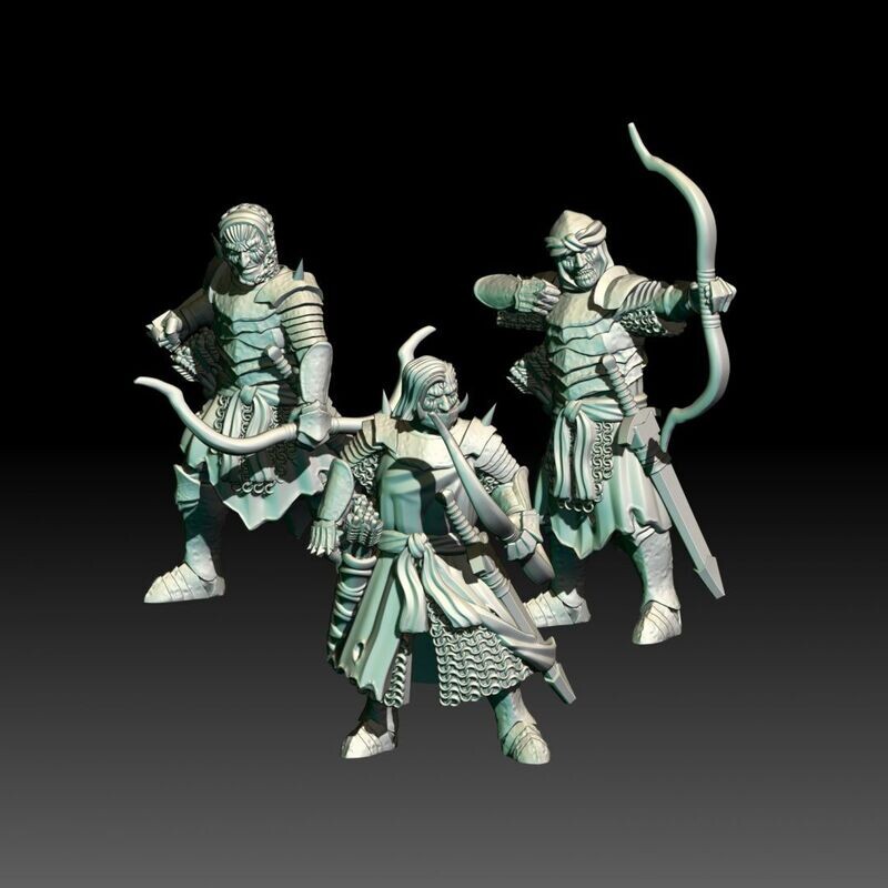 Dark Soulded men II - Dark Archers (Pack 3 units)