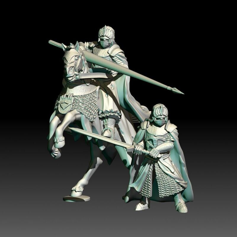 Dark Souled men II - Mad Knight (on foot and mounted)