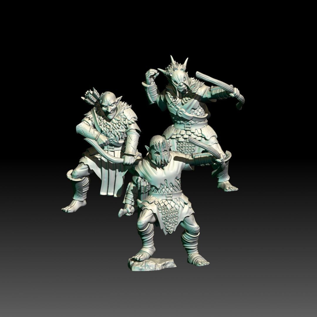 Dark Soulded men II - Orc Archers (Pack 3 units)