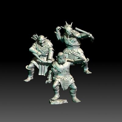 Dark Soulded men II - Orc Archers (Pack 3 units)