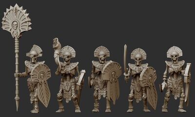 Skeleton Armored Infantry - Swordmen (pack 10 units) - Pharaohs Legacy Undead Army