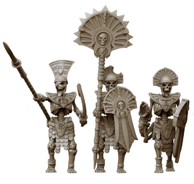 Skeleton Armored Infantry - Pikemen CG (pack 3 units) - Pharaohs Legacy Undead Army