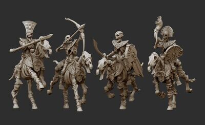 Fast Cavalry (pack 5 units) - Pharaohs Legacy Undead Army