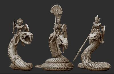 Monstrous Cavalry (pack 3 units) - Pharaohs Legacy Undead Army