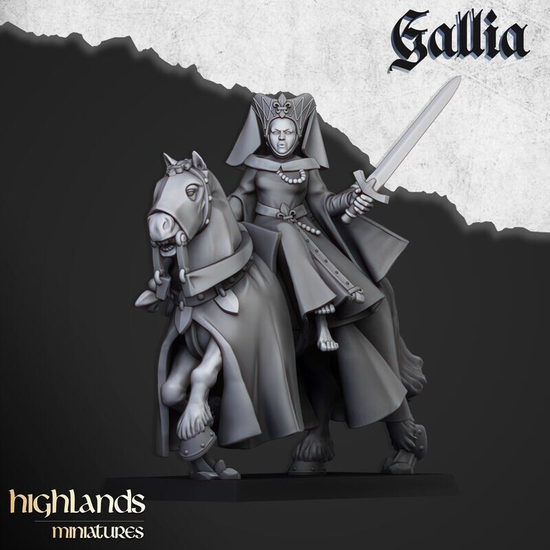 Damsel of Gallia - on foot and mounted