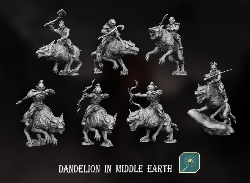Northern Mountain 08b Orc Riders (pack 7 units)