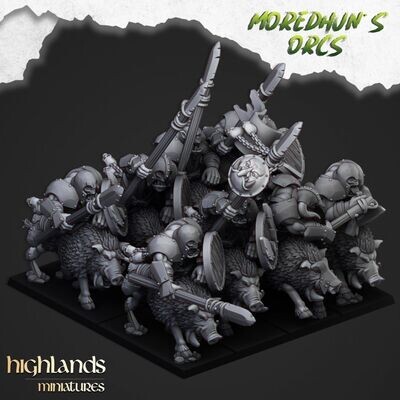 Mounted Orcs with spears - Moredhun´s Orcs (pack 10 units)