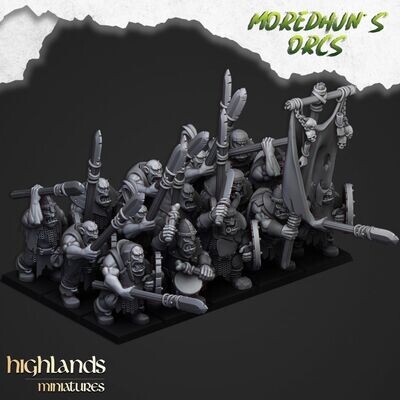 Orc Warriors with Spear - Moredhun´s Orcs (pack 10units)