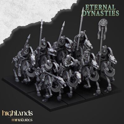 Ancient Skeletal Cavalry with Spears - Eternal Dynasties (pack 10 units)