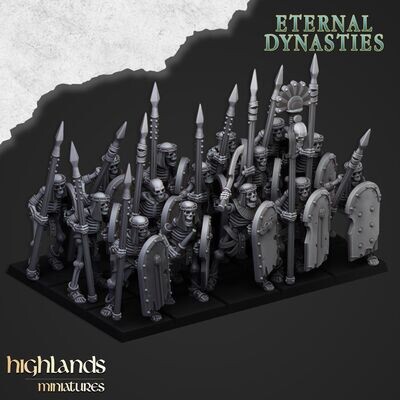 Ancient Skeletons with Spears - Eternal Dynasties (pack 10 units)