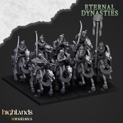 Ancient Skeletal Cavalry with Bows - Eternal Dynasties (pack 10 units)