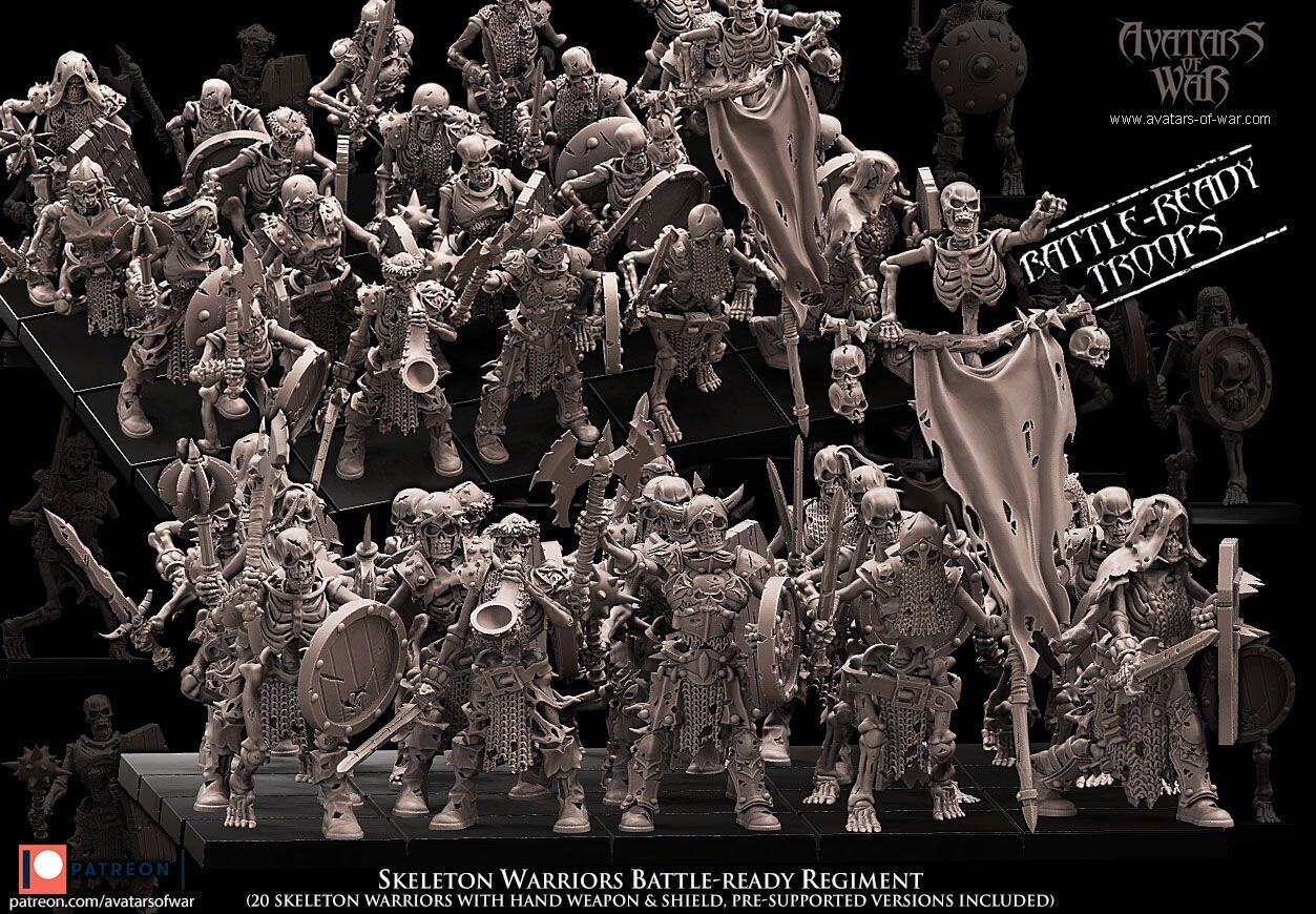 Skeleton Warriors Battle-Ready regiment (Pack 20 unist)