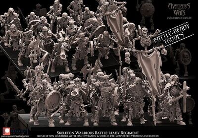 Skeleton Warriors Battle-Ready regiment (Pack 20 unist)