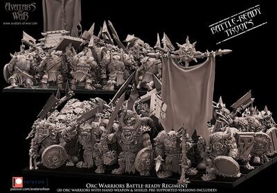 Orc Warriors Battle-Ready regiment (Pack 20 unist)